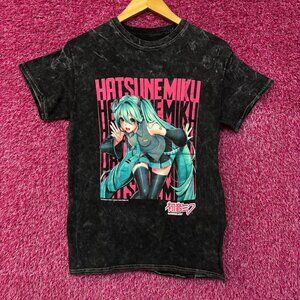 Hatsune Miko Vocaloid  Anime Washed T-Shirt Extra Small